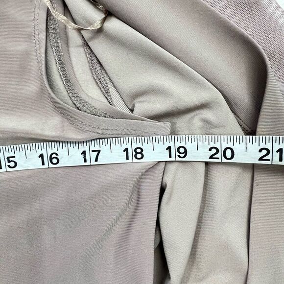 R&M Collection Women's Size 10 Formal Dress And Jacket Set Sequin Lace Tan Beige - Picture 16 of 16